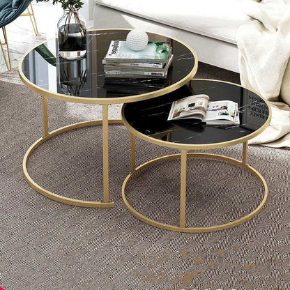 Table basse ronde combinée pour canapé de hall