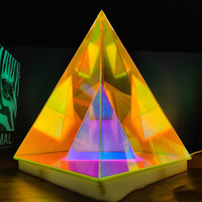 Pyramid Table Lamp Creative Night Light For Living Room And Bedroom Atmosphere
