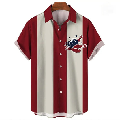 Men's Hawaiian Shirt Casual Button Short Sleeve