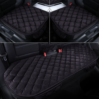 Winter Short Plush Backless Three-piece Seat Cushion