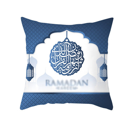 Home Fashion National Style Peach Skin Velvet Printed Cushion Cover