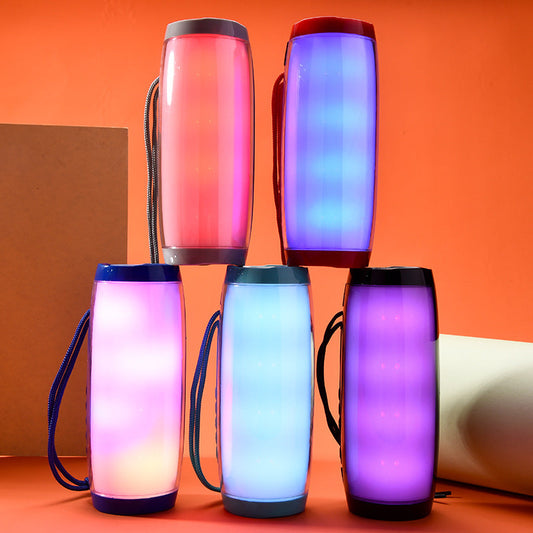 Haut-parleur Bluetooth sans fil radio à carte et lumières colorées