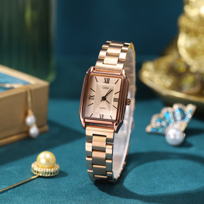 Classic Simple Square Watch – Affordable Luxury Steel Belt