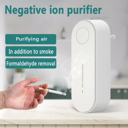 Purificateur d'air portable Anion Purification de l'air Désodorisant Ioniseur Nettoyant Poussière Fumée de cigarette Désodorisant WC