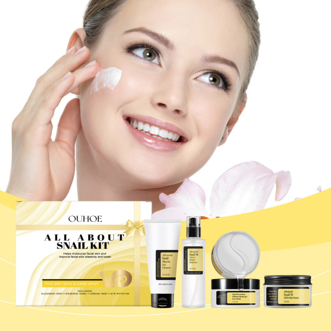 Snail Secretion Facial Care Gift Set – Anti-Aging Nourishing Skincare Set for Radiant Skin