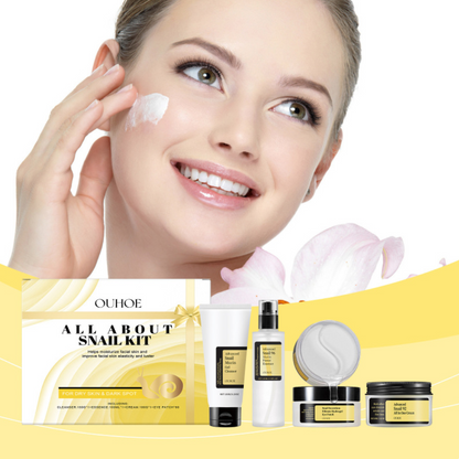 Snail Secretion Facial Care Gift Set – Anti-Aging Nourishing Skincare Set for Radiant Skin