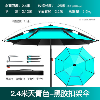 All-Weather Angler's Umbrella – Heavy Duty Fishing & Outdoor Shelter