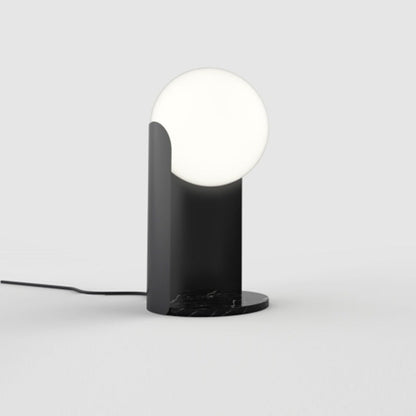 Lámpara de Mesa de Mármol Bola de Cristal para Dormitorio Mesita de Noche