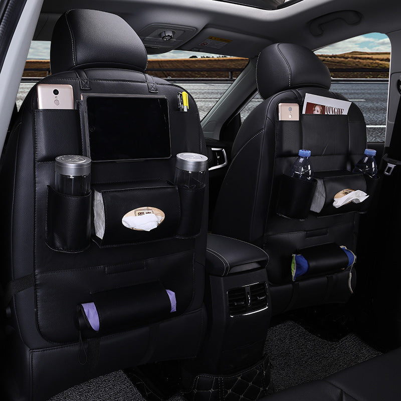Suministros para el Interior del Coche Plegable Multifuncional de Cuero para el Respaldo del Asiento