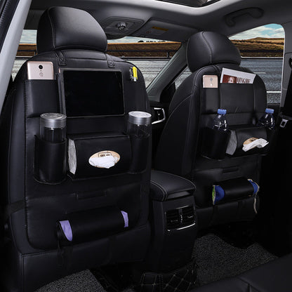 Suministros para el Interior del Coche Plegable Multifuncional de Cuero para el Respaldo del Asiento