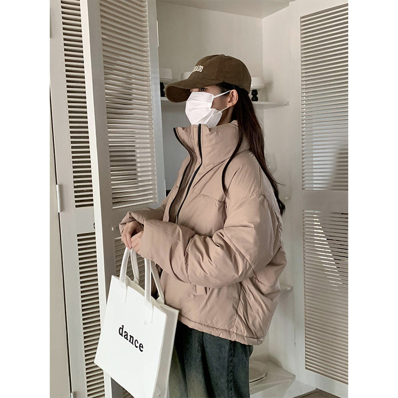 Manteau court en pain d'épices d'hiver pour femme