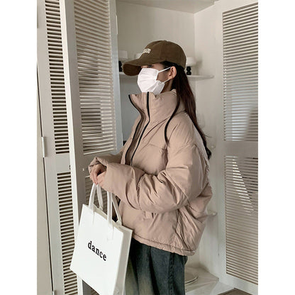 Manteau court en pain d'épices d'hiver pour femme