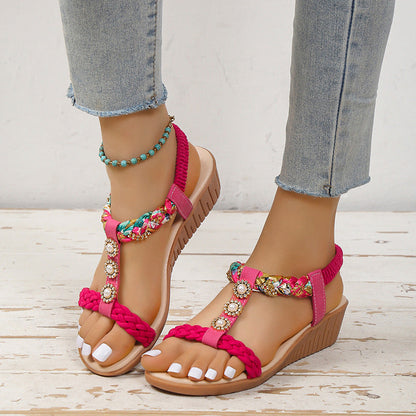 Bohemian Braided Sandals Summer Shoes