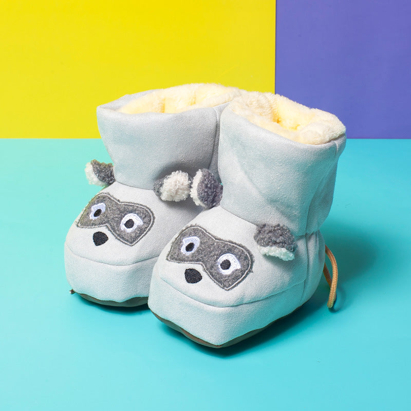 Chaussures mi-montantes isolées avec peluche pour éviter la chute de poils