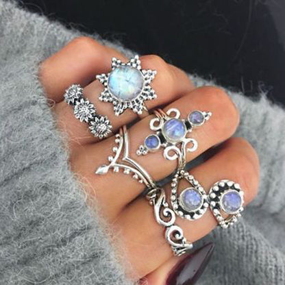 Women's Vintage Water Drop Diamond Ring Suit