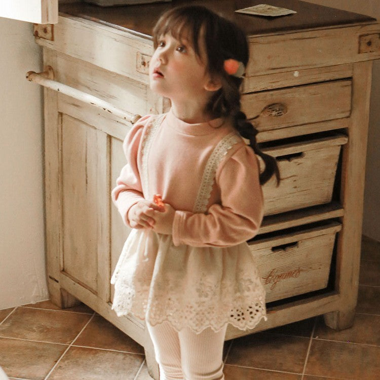 Blouse fille style occidental à manches longues et t-shirt en velours fin