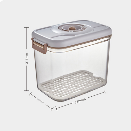 Caja de vacío para alimentos – Contenedor hermético transparente para almacenar alimentos frescos y organizar la cocina