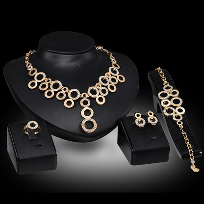 Diamond Jewelry Four-piece Alloy