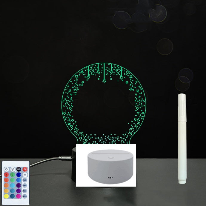 Tableau de messages manuscrits en acrylique 3D avec lumière LED
