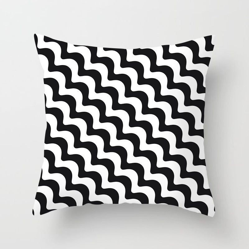 Housse de coussin de canapé abstraite géométrique moderne pour articles ménagers automobiles