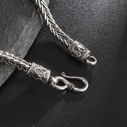 Bracelet personnalisé de style rétro en acier inoxydable pour hommes