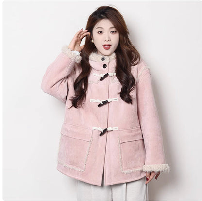 Maillard Short And Long Suede Faux Fur Plush Coat