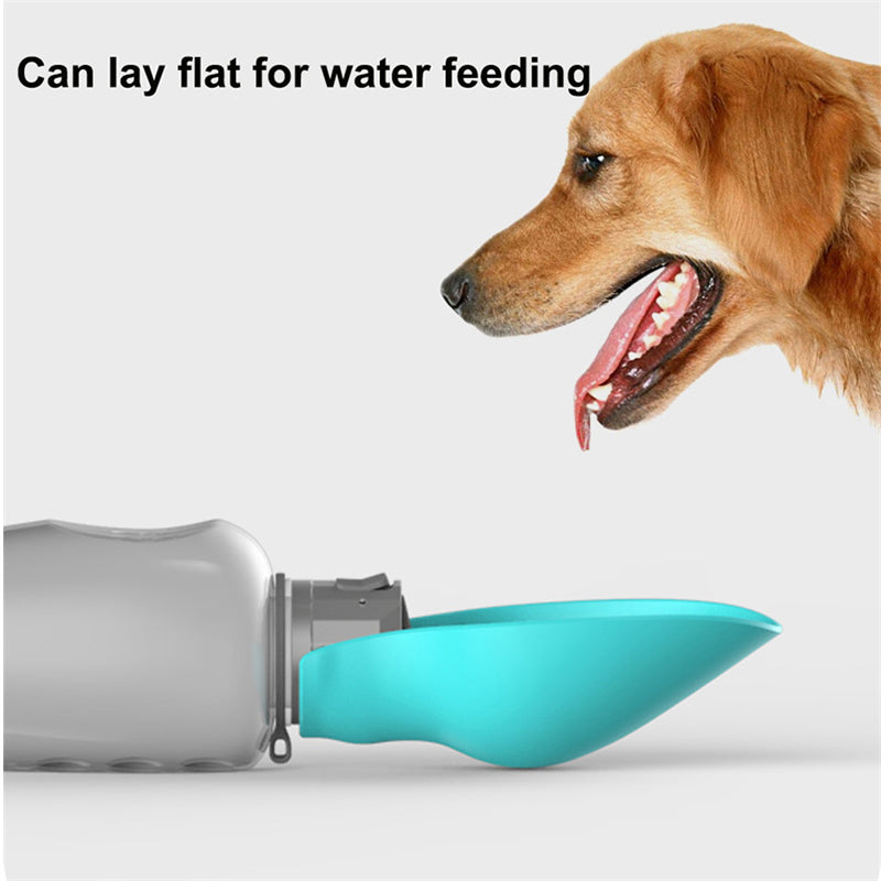 Botella de agua de 800ml para perros, portátil, de alta capacidad, a prueba de fugas, cuenco plegable para beber, para Golden Retriever, suministros para paseos al aire libre, productos para mascotas