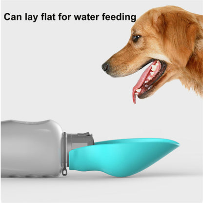Botella de agua de 800ml para perros, portátil, de alta capacidad, a prueba de fugas, cuenco plegable para beber, para Golden Retriever, suministros para paseos al aire libre, productos para mascotas
