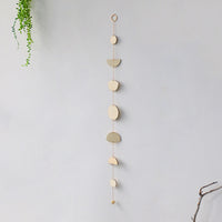 Star And Moon Wood Chip Pendant Bohemian Wall Decoration