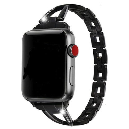 X-Shape Stainless Steel Apple Watch Band – Luxury Metal Strap for All Series