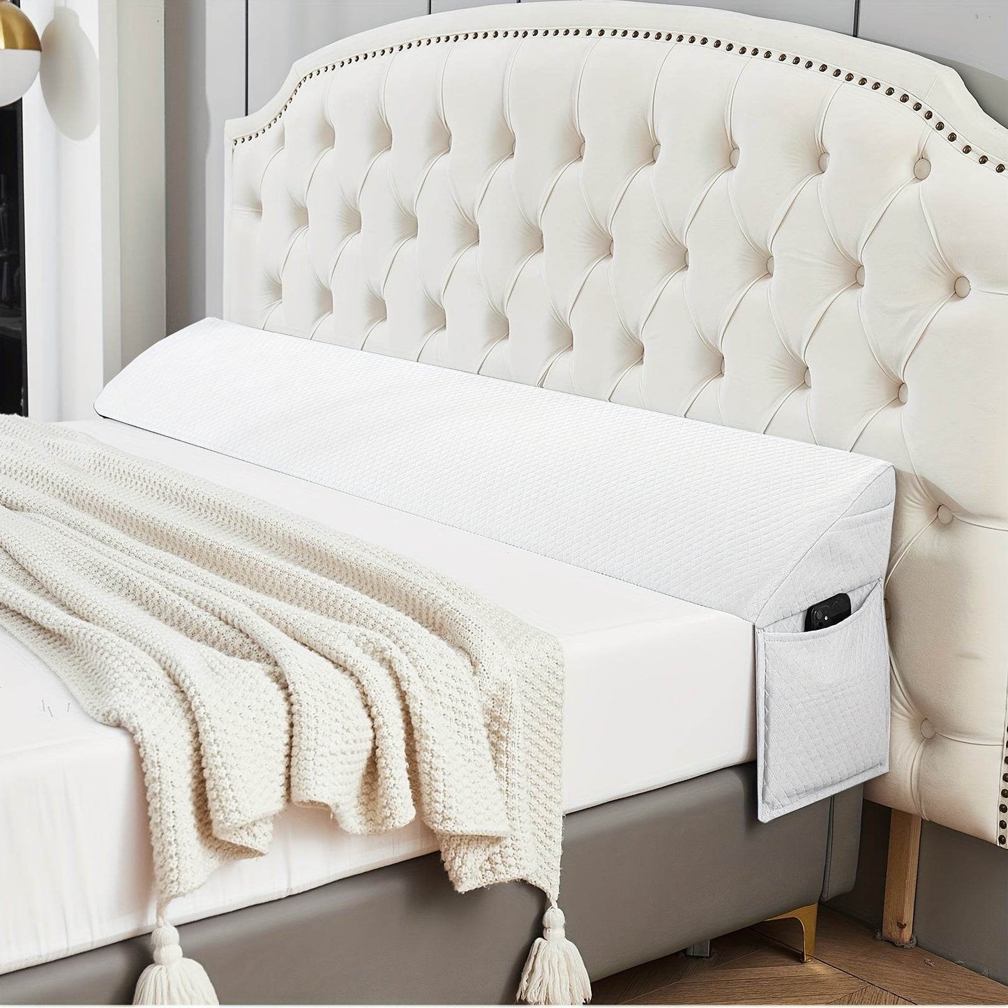Bed Wedge Pillow Gap Filler for Headboard & Mattress