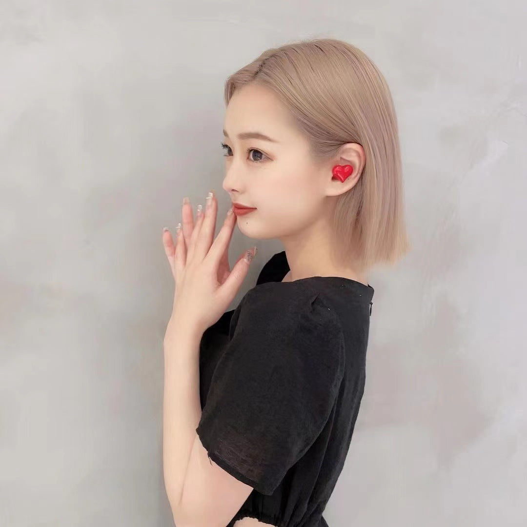 Auriculares inalámbricos Bluetooth con forma de corazón, alta estética