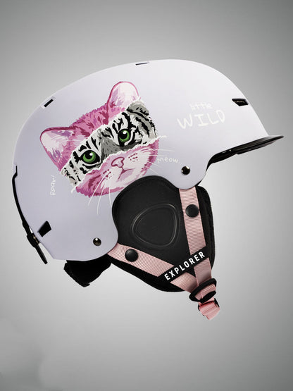 Casque de ski intégré avec lunettes de protection simples et doubles pour adultes