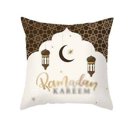 Home Fashion National Style Peach Skin Velvet Printed Cushion Cover