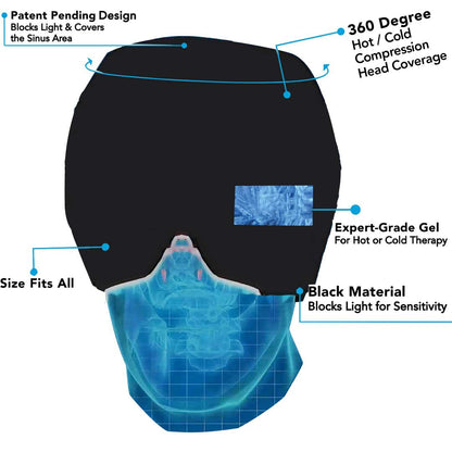 Chapeau Anti-Migraine Thérapie Froide Soulagement de la Migraine Produits Anti-Migraine Bandeau Confortable Masque de Glace pour les Yeux Gonflés