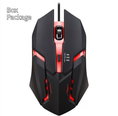 Souris filaire d'ordinateur E-sport Lumière respirante colorée Lumineuse USB Bureau Gaming