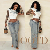 Y2K Baggy Wide Leg Jeans – Women’s Vintage Denim Pants