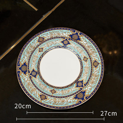 Couteau à steak Fourchette Cuillère Assiette Vaisselle Ensemble complet de trois verres à vin pour usage domestique