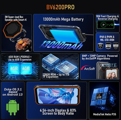 Téléphone portable BV6200PRO