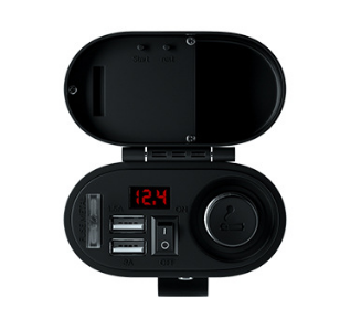 Accessoires de Modification pour Moto, Scooter, Voiture, Allumage de Cigarette, Double Port USB, Chargeur de Voiture Modifié avec Fil 42A