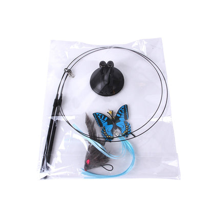 Juguete Cat Sucker Teaser – Juguete interactivo para gatos con ventosa para juego activo y estimulación mental