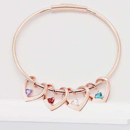 Stainless Steel Bracelet With Diamond