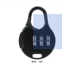 Mini lock-black round-1 piece