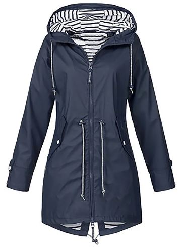 Waterproof Hooded Raincoat – Long Windbreaker Jacket for Autumn & Winter Outdoor Protection