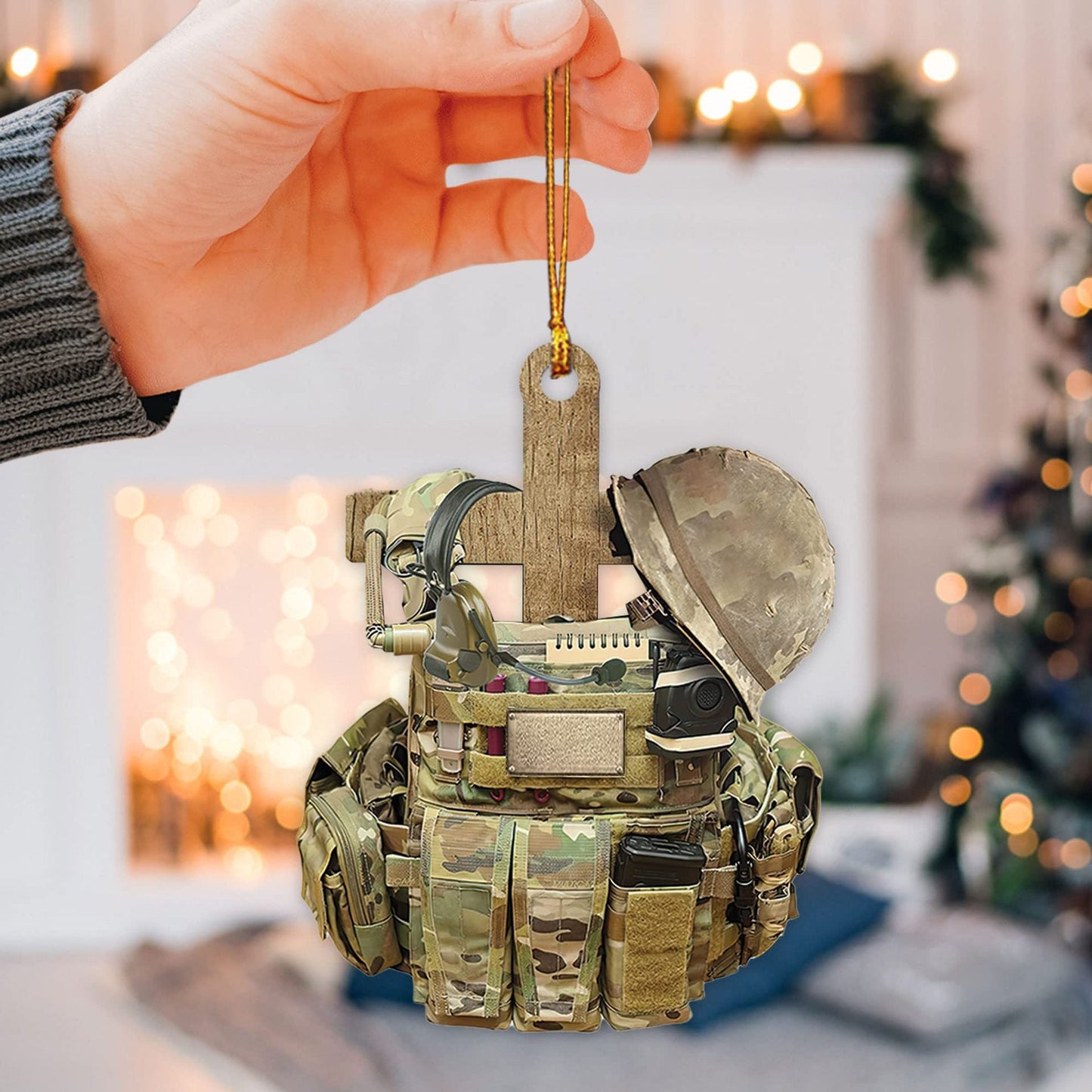 Personalized Veteran Soldier Backpack Charm – Acrylic Pendant