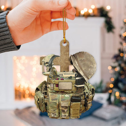 Personalized Veteran Soldier Backpack Charm – Acrylic Pendant
