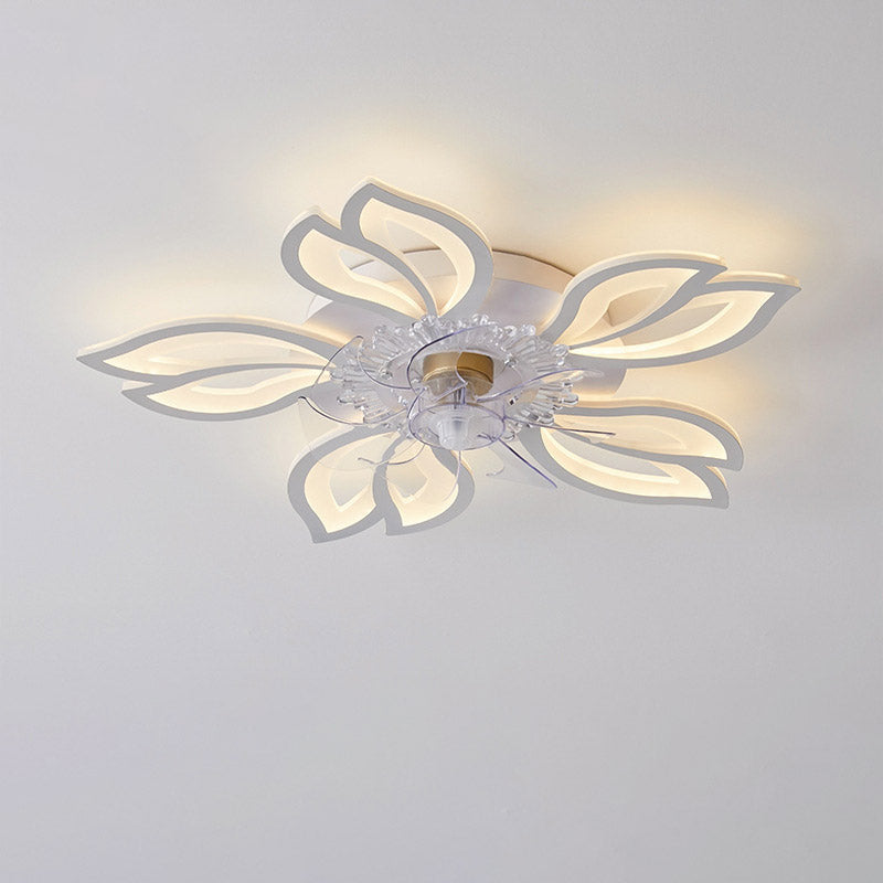 Lámpara de techo con ventilador moderna y sencilla para dormitorio, silenciosa, para sala de estar