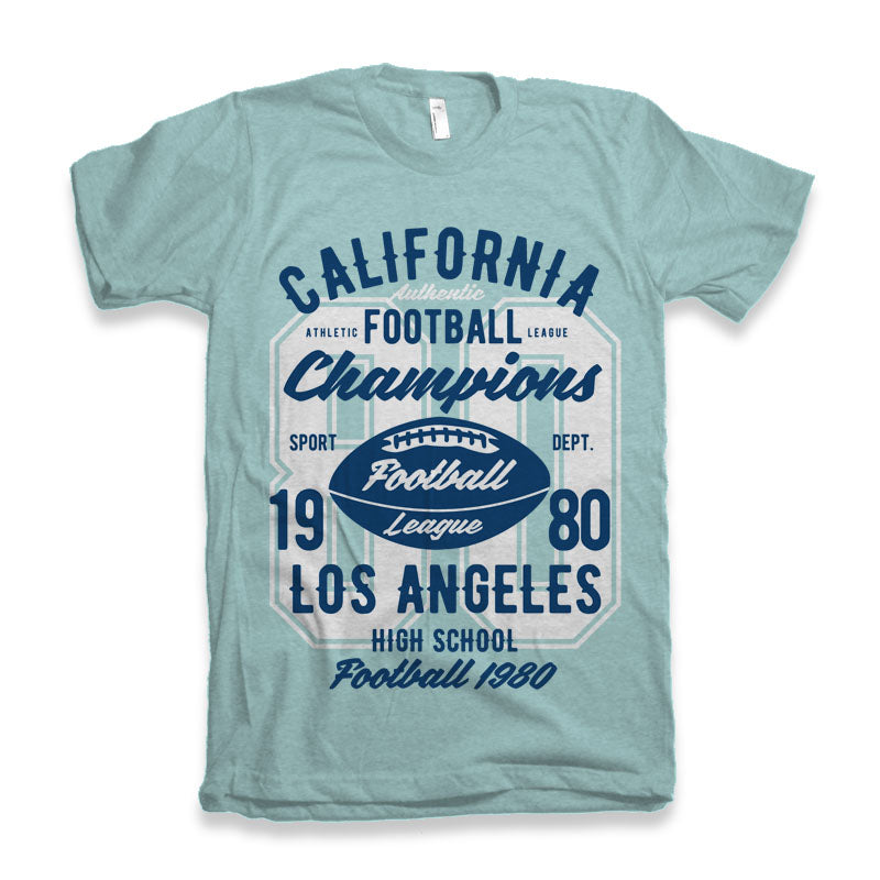 T-shirt à manches courtes avec motif en bambou-viscose/coton biologique California Football pour homme