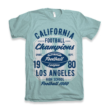 T-shirt à manches courtes avec motif en bambou-viscose/coton biologique California Football pour homme