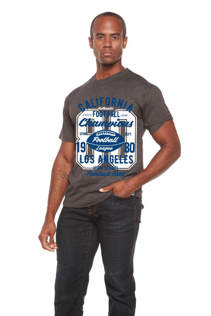 T-shirt à manches courtes avec motif en bambou-viscose/coton biologique California Football pour homme